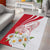 Personalized Denmark Area Rug Mute Swan With Marguerite Daisy