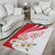 Personalized Denmark Area Rug Mute Swan With Marguerite Daisy