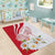 Personalized Denmark Area Rug Mute Swan With Marguerite Daisy