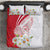 Personalized Denmark Bedding Set Mute Swan With Marguerite Daisy