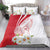 Personalized Denmark Bedding Set Mute Swan With Marguerite Daisy