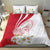 Personalized Denmark Bedding Set Mute Swan With Marguerite Daisy