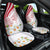 Personalized Denmark Car Seat Cover Mute Swan With Marguerite Daisy