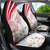 Personalized Denmark Car Seat Cover Mute Swan With Marguerite Daisy