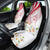 Personalized Denmark Car Seat Cover Mute Swan With Marguerite Daisy