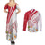 Personalized Denmark Couples Matching Summer Maxi Dress and Long Sleeve Button Shirt Mute Swan With Marguerite Daisy