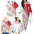 Personalized Denmark Family Matching Off The Shoulder Long Sleeve Dress and Hawaiian Shirt Mute Swan With Marguerite Daisy