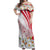 Personalized Denmark Off Shoulder Maxi Dress Mute Swan With Marguerite Daisy