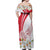 Personalized Denmark Off Shoulder Maxi Dress Mute Swan With Marguerite Daisy