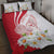 Personalized Denmark Quilt Bed Set Mute Swan With Marguerite Daisy