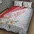 Personalized Denmark Quilt Bed Set Mute Swan With Marguerite Daisy