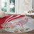 Personalized Denmark Round Carpet Mute Swan With Marguerite Daisy