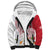 Personalized Denmark Sherpa Hoodie Mute Swan With Marguerite Daisy