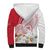 Personalized Denmark Sherpa Hoodie Mute Swan With Marguerite Daisy