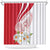 Personalized Denmark Shower Curtain Mute Swan With Marguerite Daisy