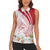 Personalized Denmark Women Sleeveless Polo Shirt Mute Swan With Marguerite Daisy