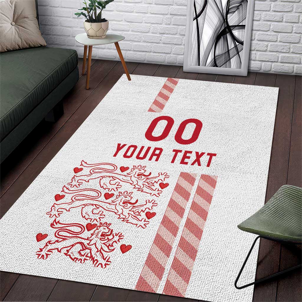 Custom Denmark Football Area Rug Danish Dynamite White Version