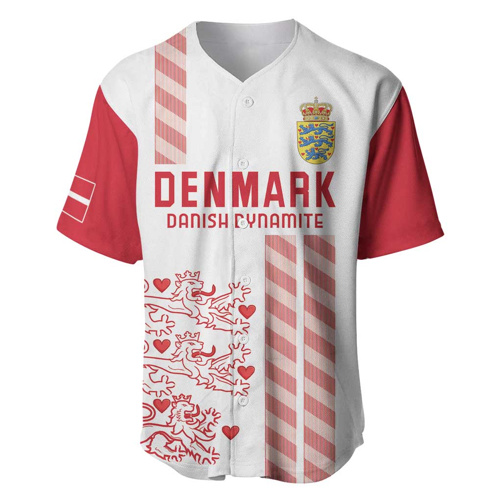 Custom Denmark Football Baseball Jersey Danish Dynamite White Version