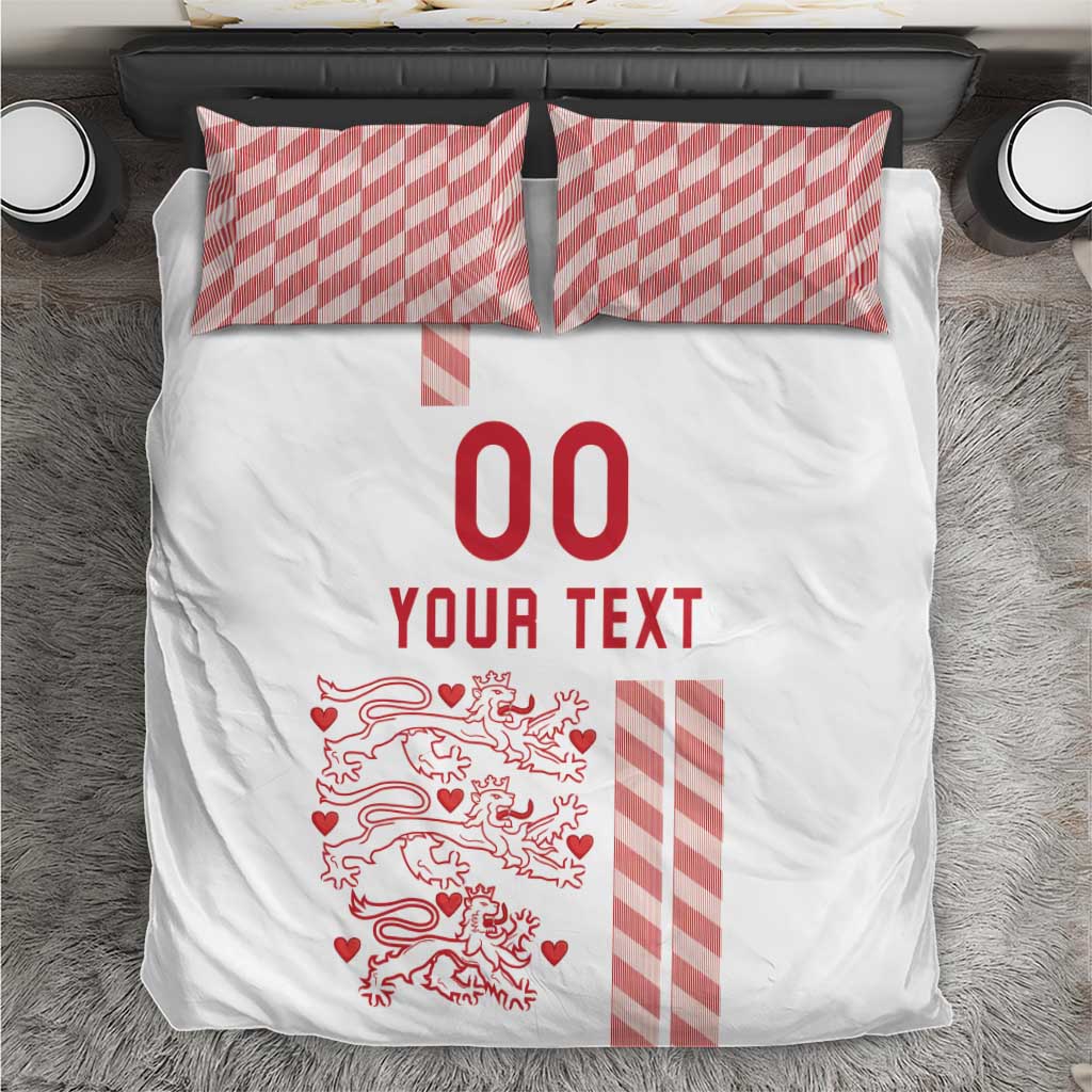 Custom Denmark Football Bedding Set Danish Dynamite White Version