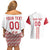 Custom Denmark Football Couples Matching Off Shoulder Short Dress and Hawaiian Shirt Danish Dynamite White Version