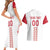 Custom Denmark Football Couples Matching Short Sleeve Bodycon Dress and Hawaiian Shirt Danish Dynamite White Version