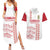 Custom Denmark Football Couples Matching Summer Maxi Dress and Hawaiian Shirt Danish Dynamite White Version