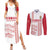 Custom Denmark Football Couples Matching Summer Maxi Dress and Long Sleeve Button Shirt Danish Dynamite White Version