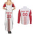 Custom Denmark Football Couples Matching Summer Maxi Dress and Long Sleeve Button Shirt Danish Dynamite White Version