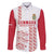 Custom Denmark Football Family Matching Long Sleeve Bodycon Dress and Hawaiian Shirt Danish Dynamite White Version