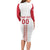 Custom Denmark Football Family Matching Long Sleeve Bodycon Dress and Hawaiian Shirt Danish Dynamite White Version