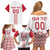 Custom Denmark Football Family Matching Off Shoulder Short Dress and Hawaiian Shirt Danish Dynamite White Version