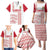 Custom Denmark Football Family Matching Puletasi and Hawaiian Shirt Danish Dynamite White Version