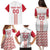 Custom Denmark Football Family Matching Puletasi and Hawaiian Shirt Danish Dynamite White Version