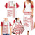 Custom Denmark Football Family Matching Summer Maxi Dress and Hawaiian Shirt Danish Dynamite White Version