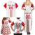 Custom Denmark Football Family Matching Summer Maxi Dress and Hawaiian Shirt Danish Dynamite White Version