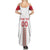 Custom Denmark Football Family Matching Summer Maxi Dress and Hawaiian Shirt Danish Dynamite White Version