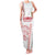 Custom Denmark Football Family Matching Tank Maxi Dress and Hawaiian Shirt Danish Dynamite White Version