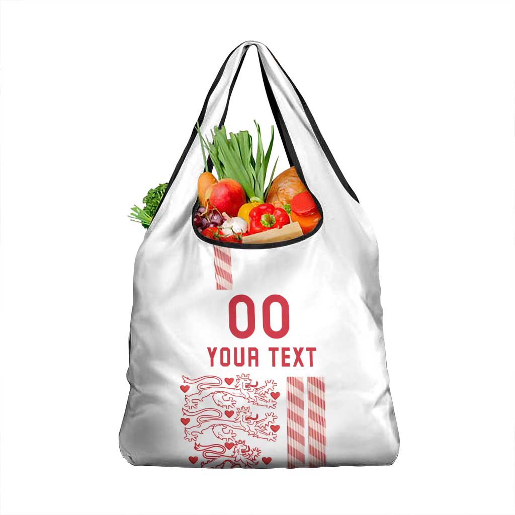 Custom Denmark Football Grocery Bag Danish Dynamite White Version