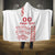 Custom Denmark Football Hooded Blanket Danish Dynamite White Version