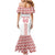 Custom Denmark Football Mermaid Dress Danish Dynamite White Version