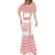 Custom Denmark Football Mermaid Dress Danish Dynamite White Version