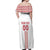 Custom Denmark Football Off Shoulder Maxi Dress Danish Dynamite White Version