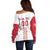 Custom Denmark Football Off Shoulder Sweater Danish Dynamite White Version