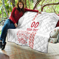 Custom Denmark Football Quilt Danish Dynamite White Version