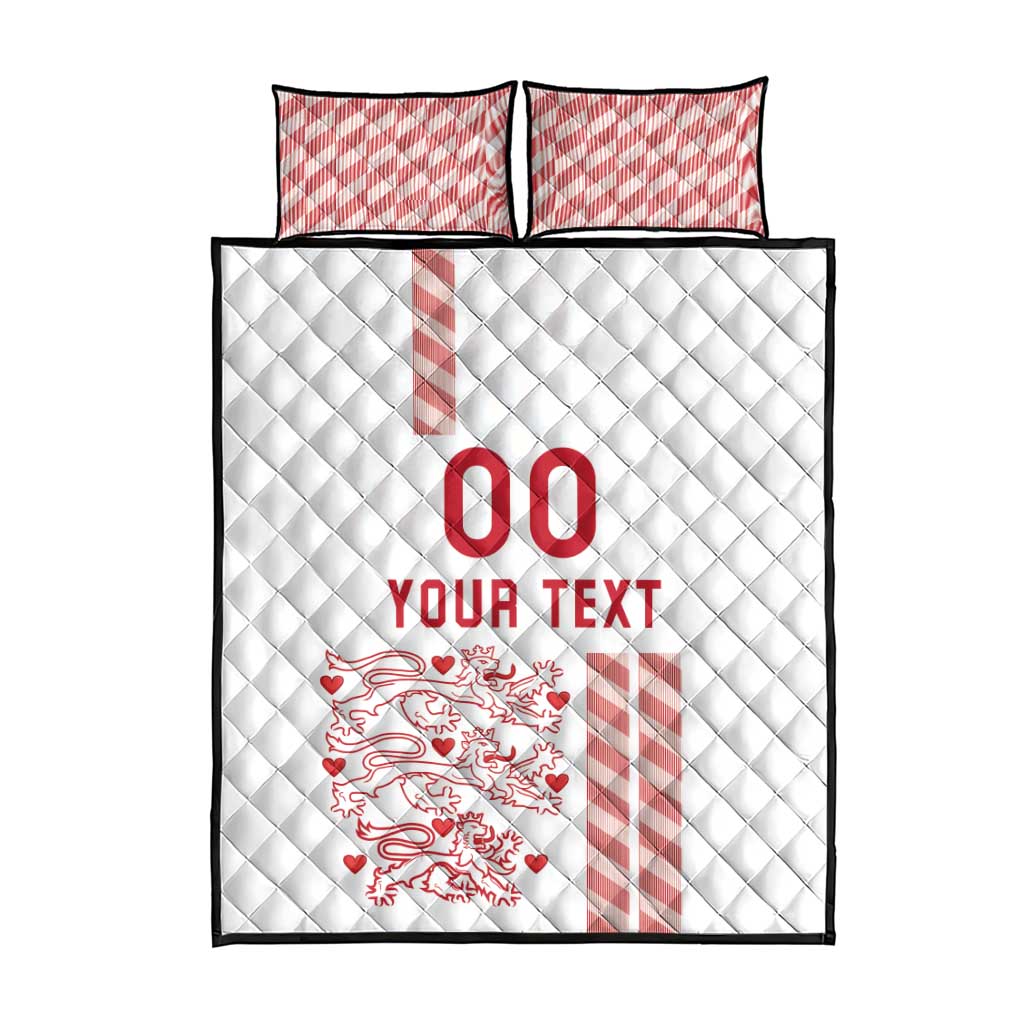 Custom Denmark Football Quilt Bed Set Danish Dynamite White Version