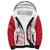 Custom Denmark Football Sherpa Hoodie Danish Dynamite White Version