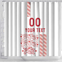 Custom Denmark Football Shower Curtain Danish Dynamite White Version
