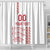 Custom Denmark Football Shower Curtain Danish Dynamite White Version