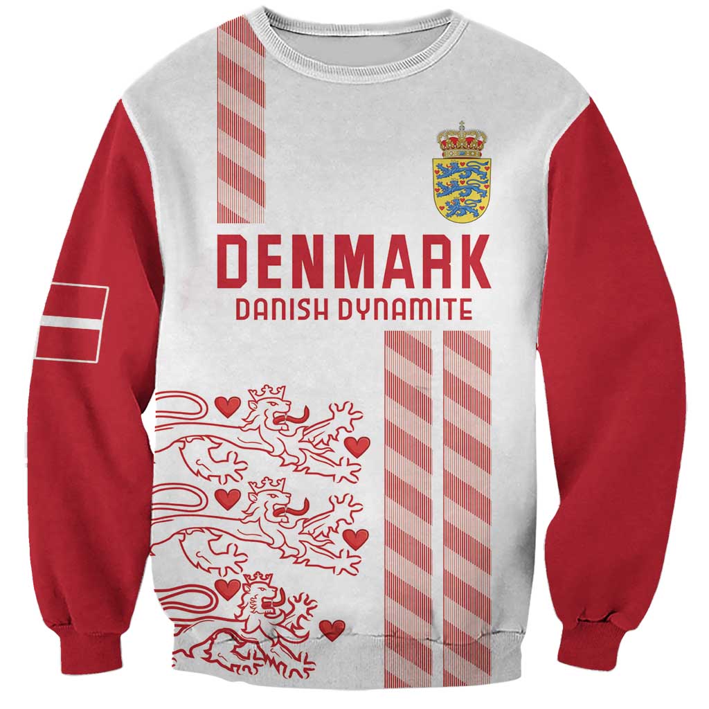 Custom Denmark Football Sweatshirt Danish Dynamite White Version