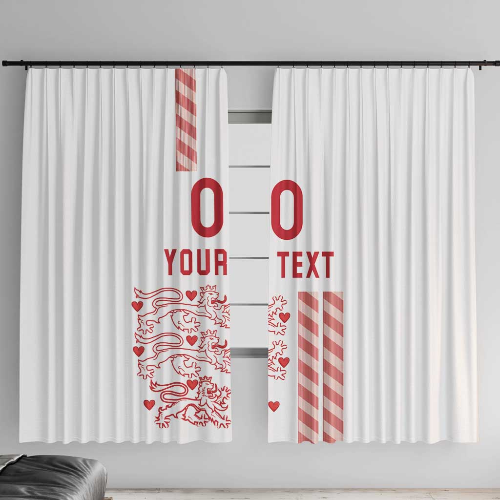 Custom Denmark Football Window Curtain Danish Dynamite White Version